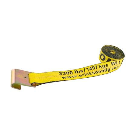 Erickson 2"X30Ft 10,000 lb Winch Strap w/ Flat Hk Bulk 58600